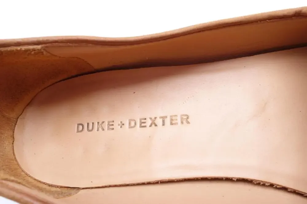 Duke + Dexter Shoes Mens Size 12 Brown Suede Loafers Slip On Handmade UK